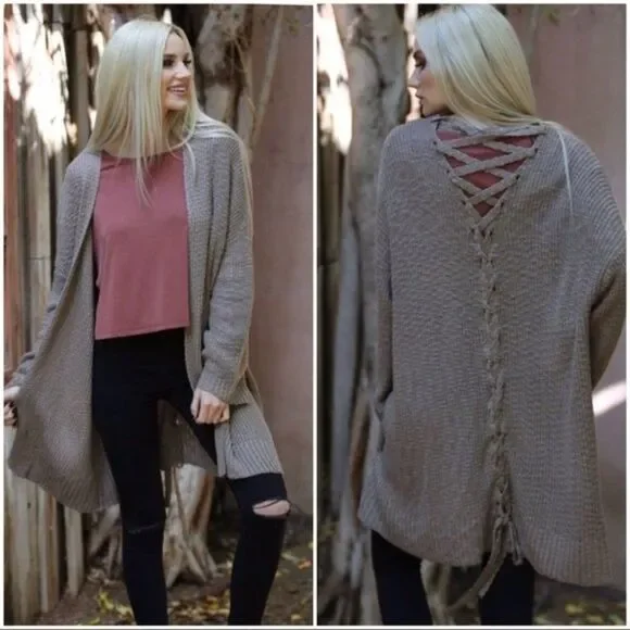 𝅺taupe Cardigan sweater - Picture 11 of 15